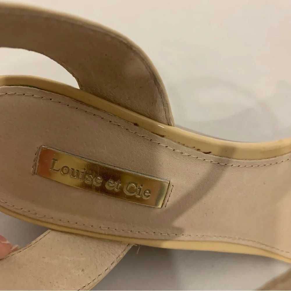 Louise et Cie Punya Odessa Patent Leather Wedge Sandals